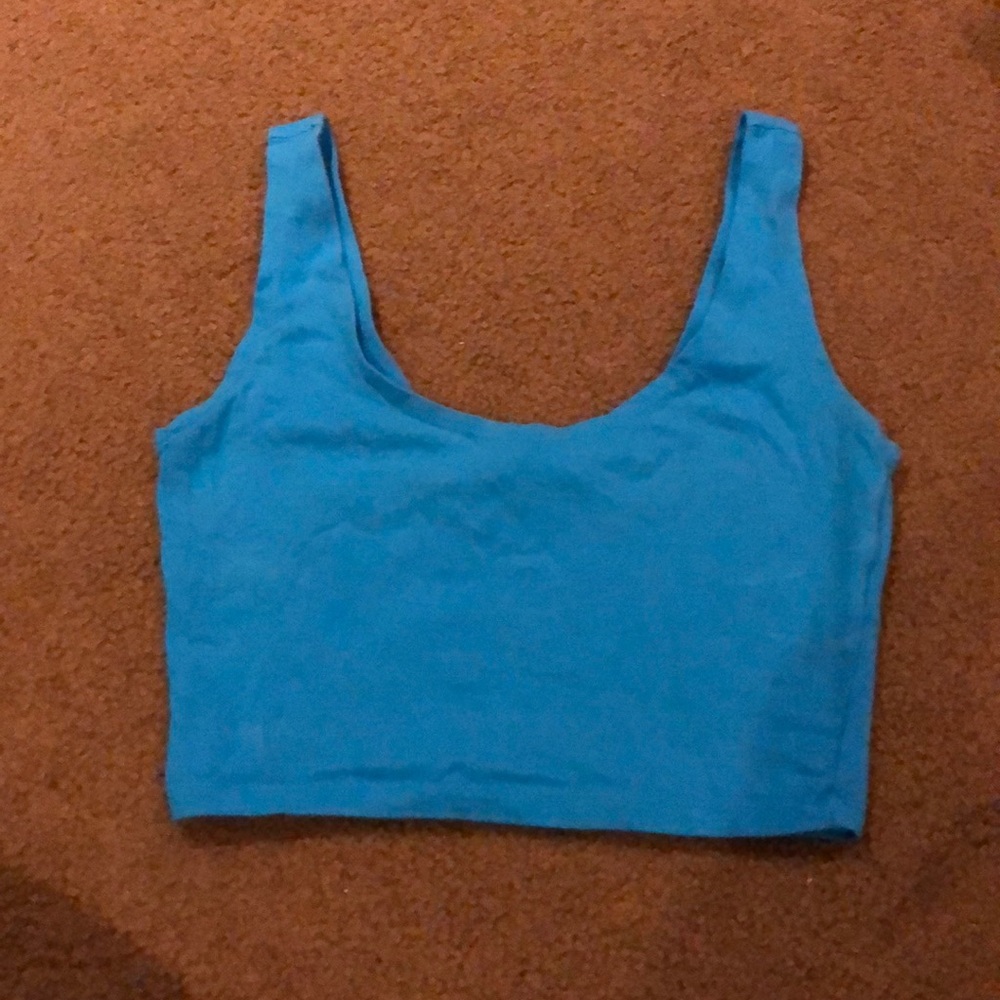 Blue crop top